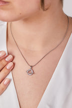 Steel Saturn Necklace Silver 