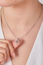 Steel Saturn Necklace Silver 