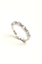 Rodyum Kaplama Taşlı Top Yüzük