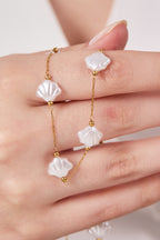 Steel Seashell Beaded Necklace