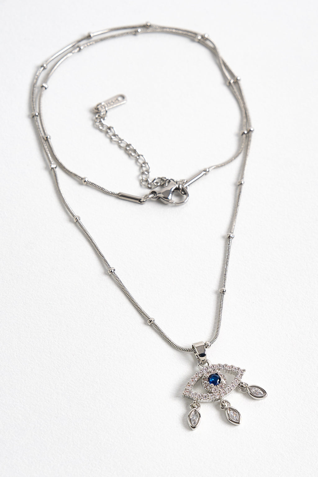 Çelik Taşlı Göz Kolye