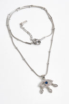 Çelik Taşlı Göz Kolye