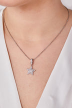 Steel Star Necklace Silver