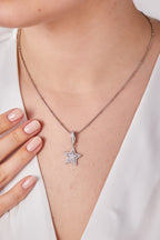 Steel Star Necklace Silver