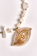 Gerçek İnci Vintage Marjin Göz Kolye