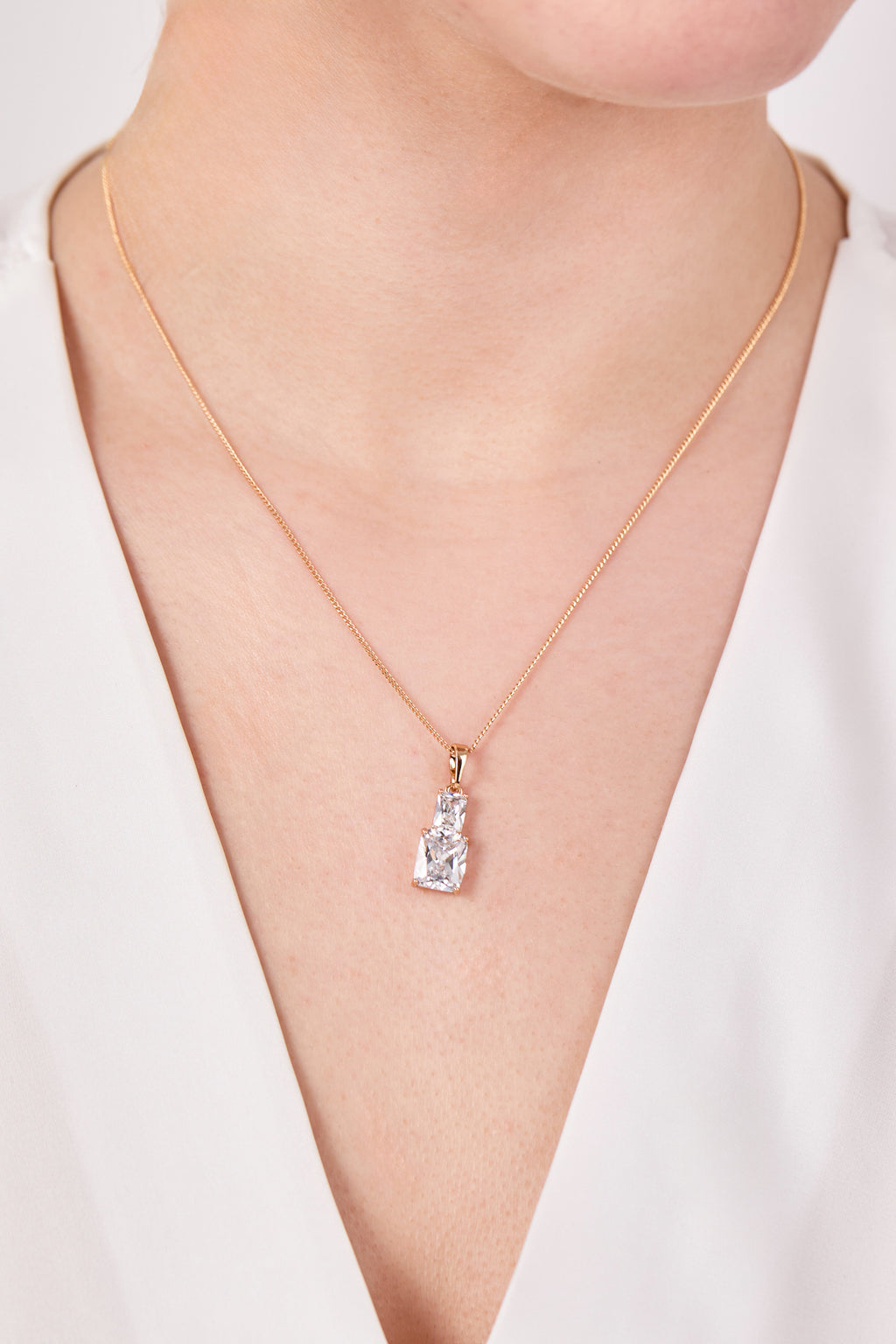 Xuping Baguette Model Necklace Gold