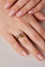 Çelik Üç Renk Yüzük