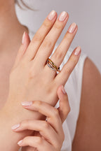 Çelik Üç Renk Yüzük