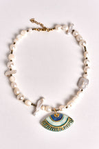 Gerçek İnci Vintage Marjin Göz Kolye