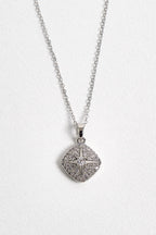 Çelik Zirkon Taşlı Kutup Yıldızı Kolye