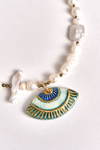 Gerçek İnci Vintage Marjin Göz Kolye