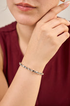 Altın Kaplama Yuvarlak Taşlı Bileklik