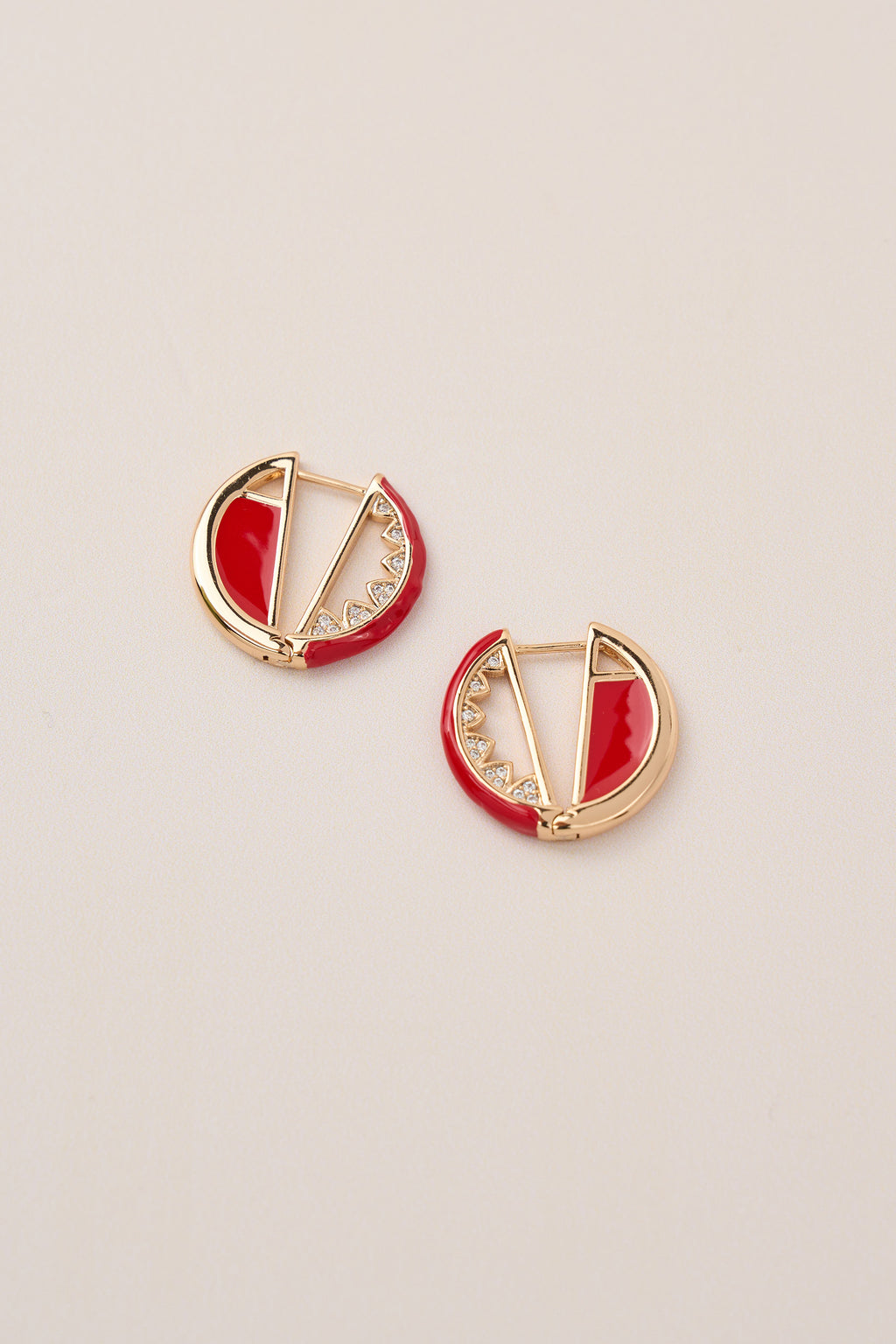 Xuping Pacman Earrings Red