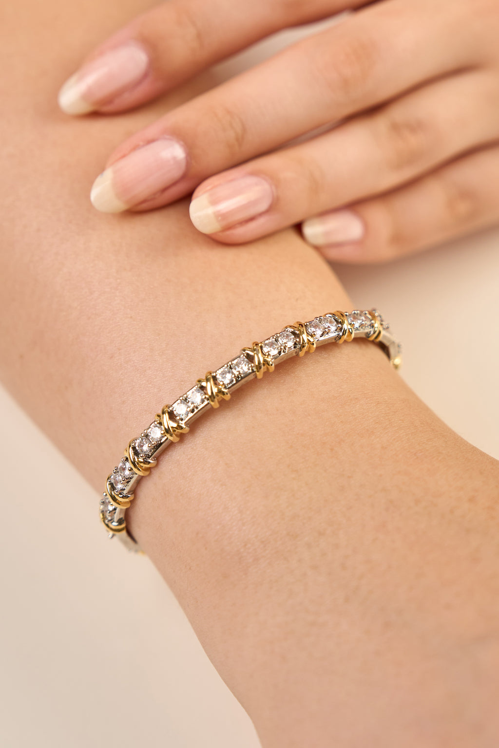 Brand Model Cuff with Zircon Stone