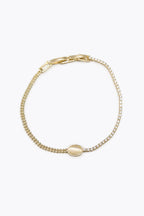 VIP Sedefli Taşlı Bileklik Gold