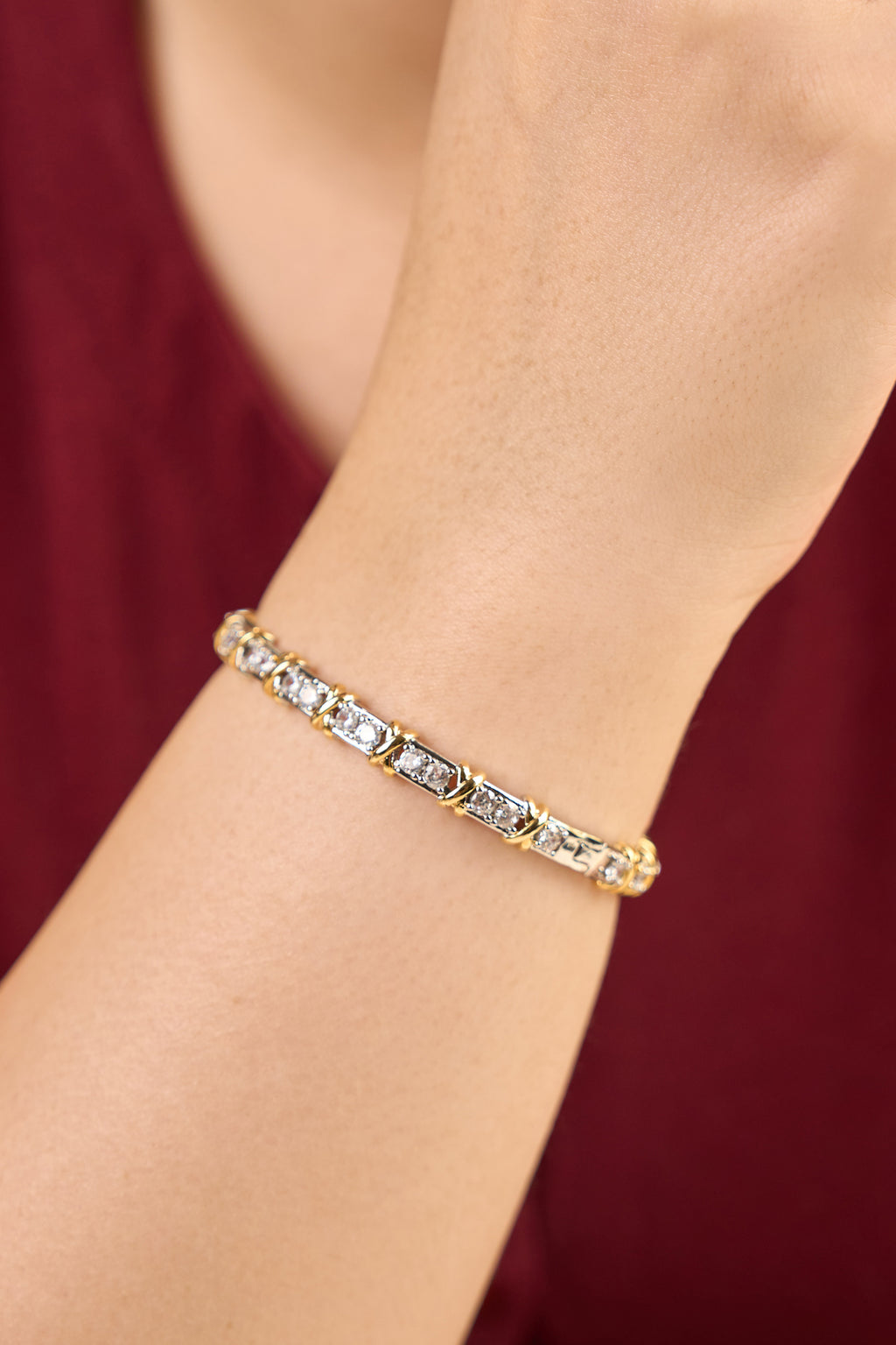 Brand Model Cuff with Zircon Stone