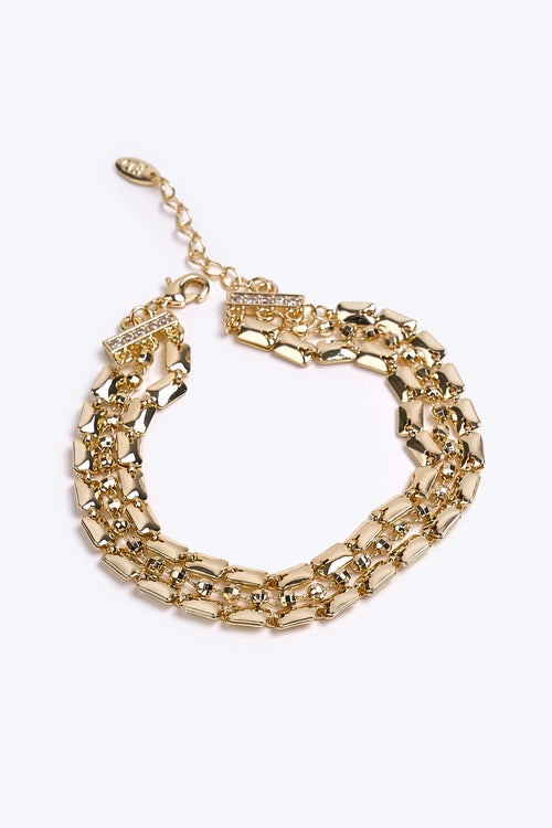 14K Altın Kaplama Üçlü Bileklik