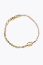 VIP Sedefli Taşlı Bileklik Gold