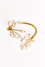 Altın Kaplama Gerçek İnci Helen Bileklik