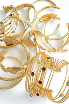 Altın Kaplama Zarif Taşlı Bileklik