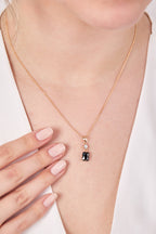 Xuping Baget Model Pırlanta Taşlı Kolye Siyah