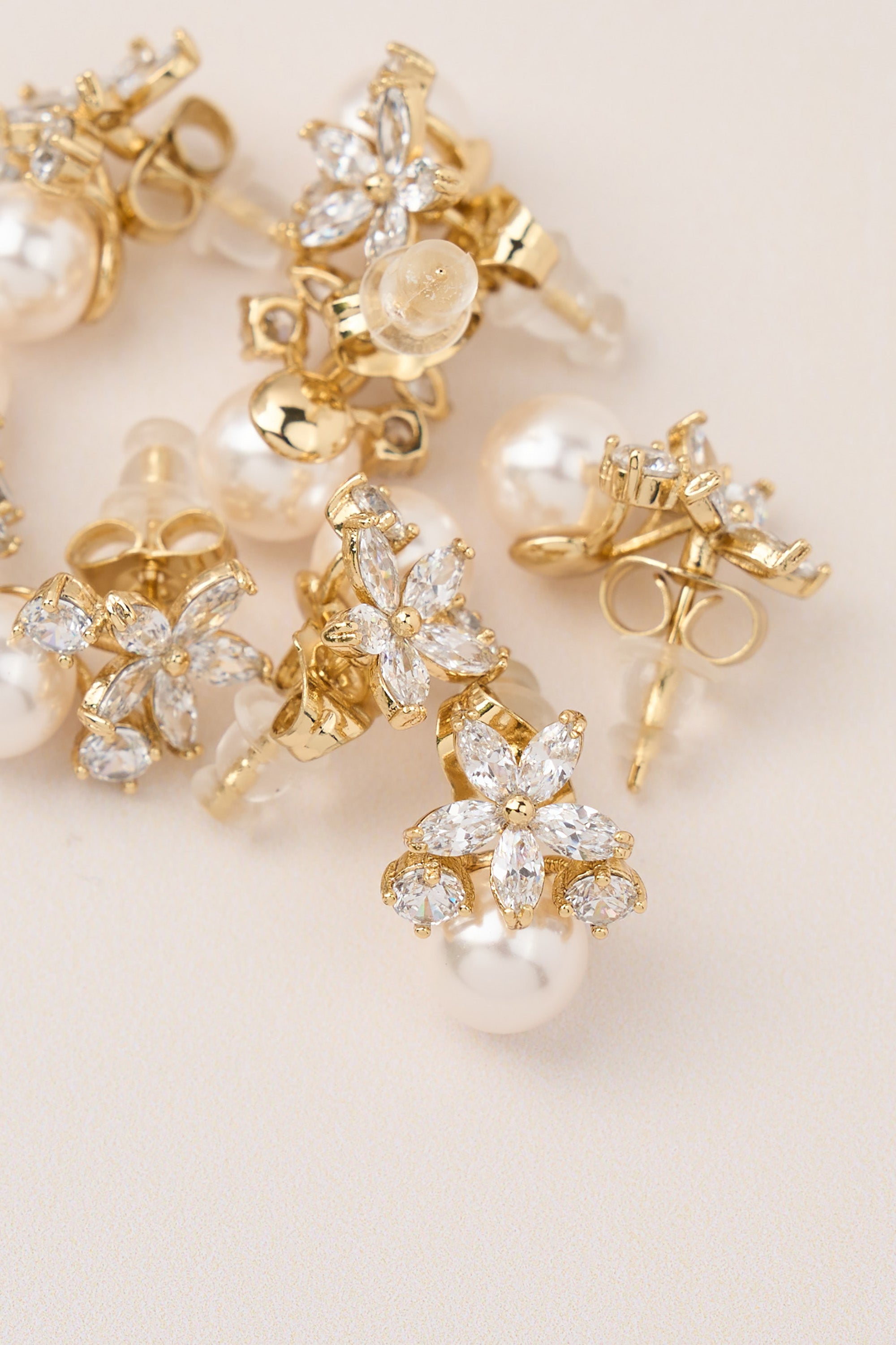 Xuping Pearl and Flower Elegant Earrings