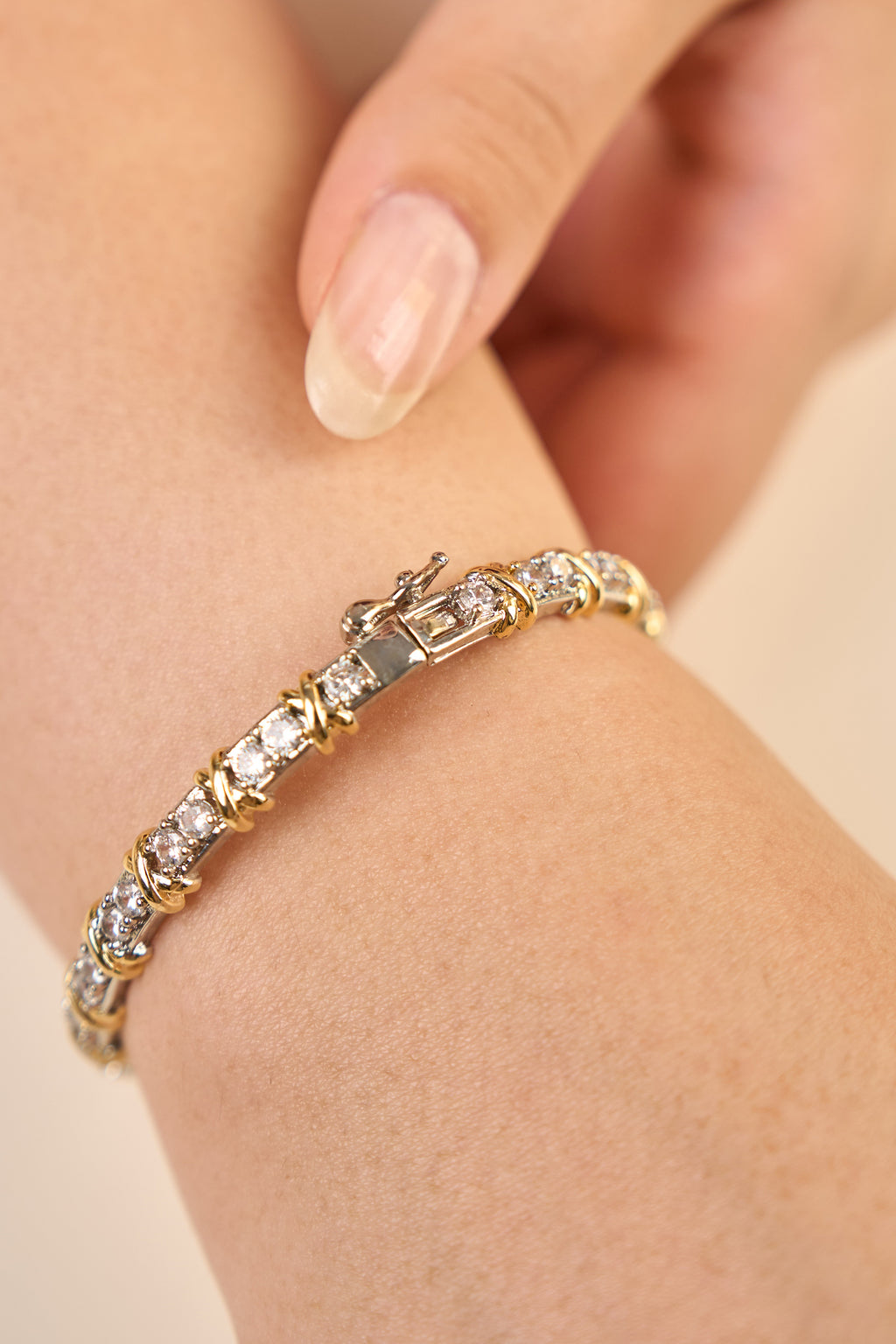 Brand Model Cuff with Zircon Stone