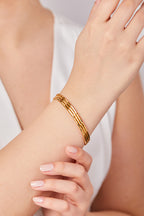 22 Ayar Altın Kaplama 3'lü Ajda Bilezik