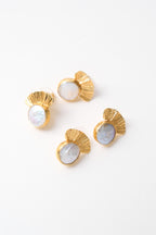 Altın Kaplama İçi Gerçek İnci Özel Seri Küpe