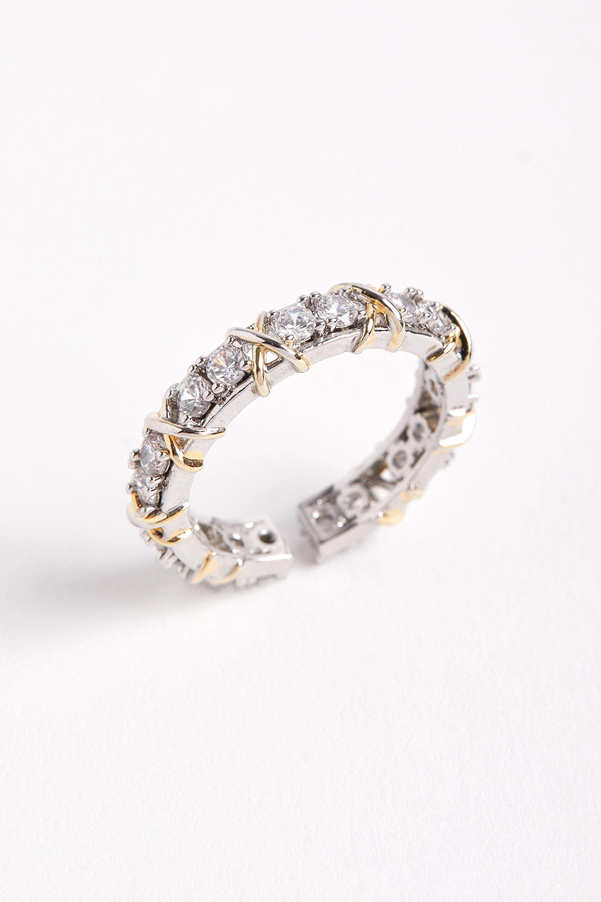 Rhodium Plated Tiff Ring