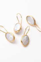 Altın Kaplama Özel Seri Gerçek İnci Juno Küpe