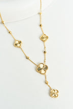 14K Altın Kaplama Yonca Kolye