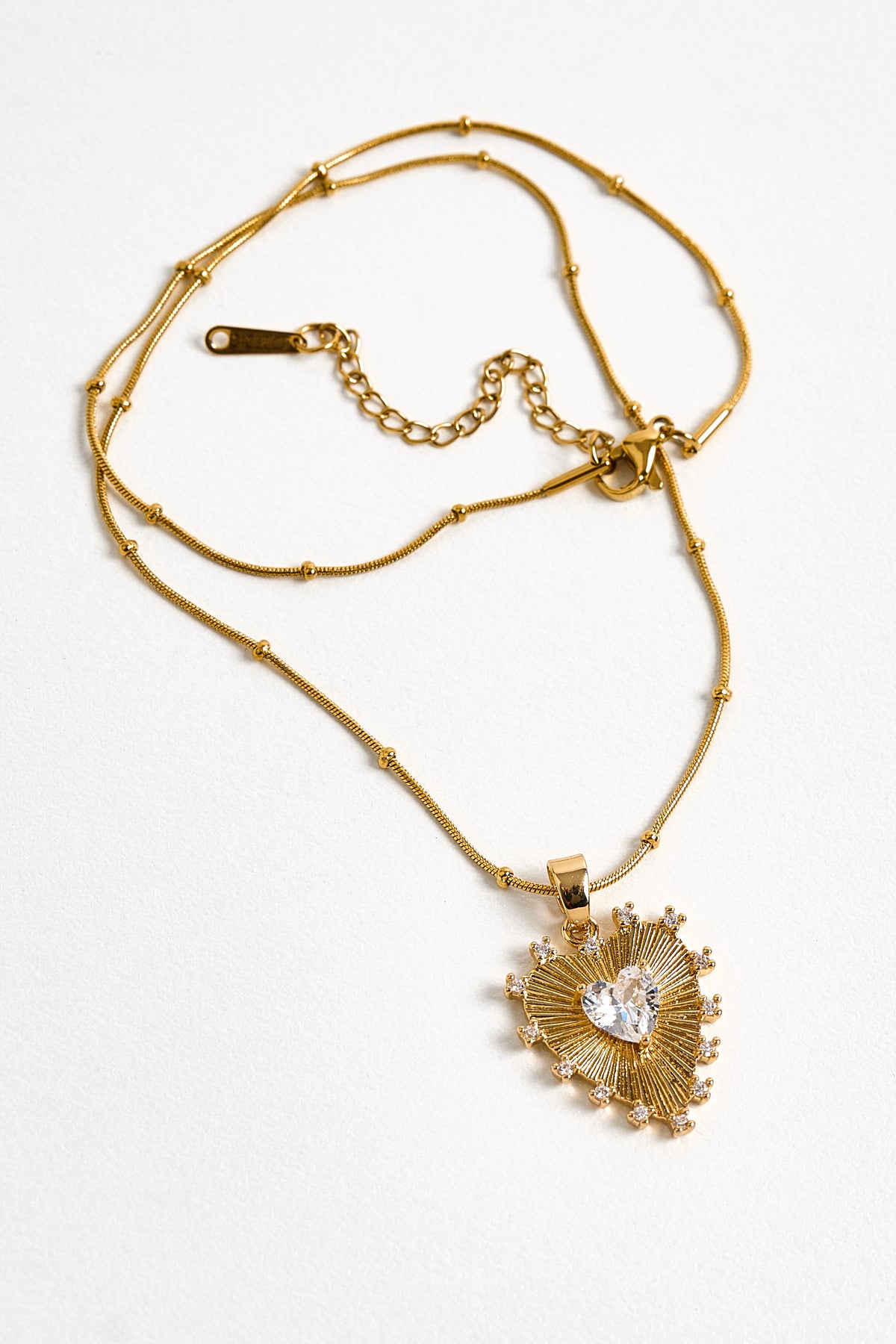 Çelik Marjin Kalp Kolye