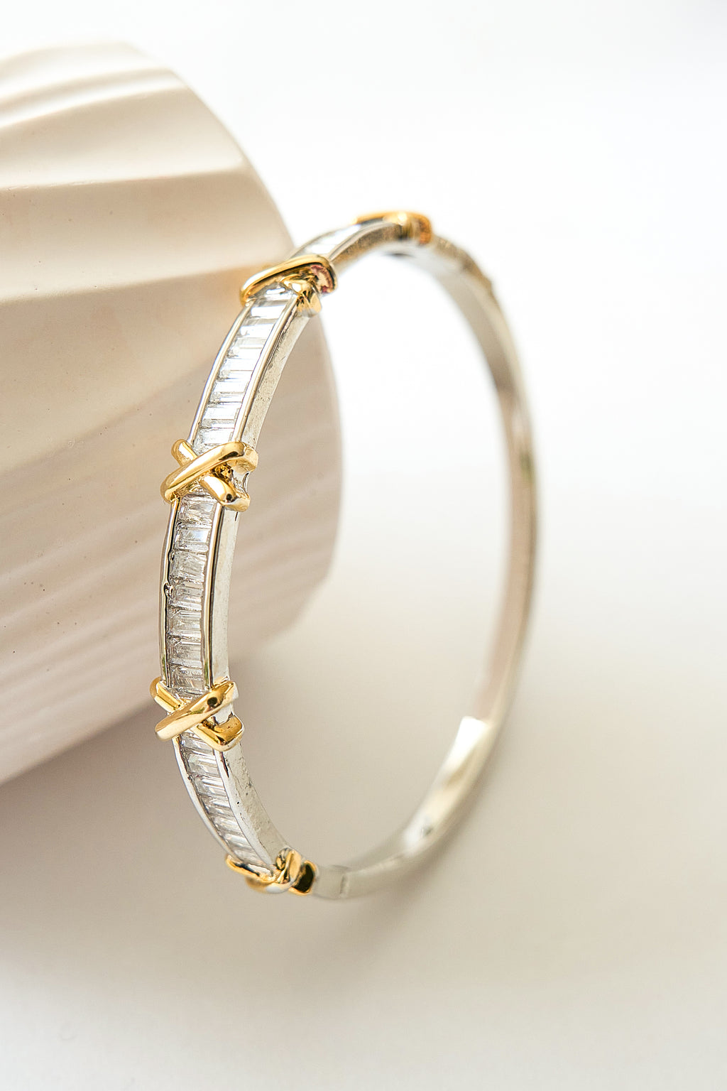 Brand Model Cuff with Zircon Stone