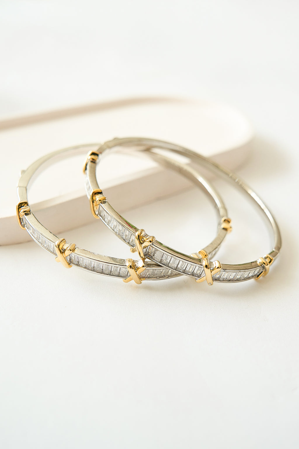 Brand Model Cuff with Zircon Stone