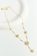 14K Altın Kaplama Yonca Kolye