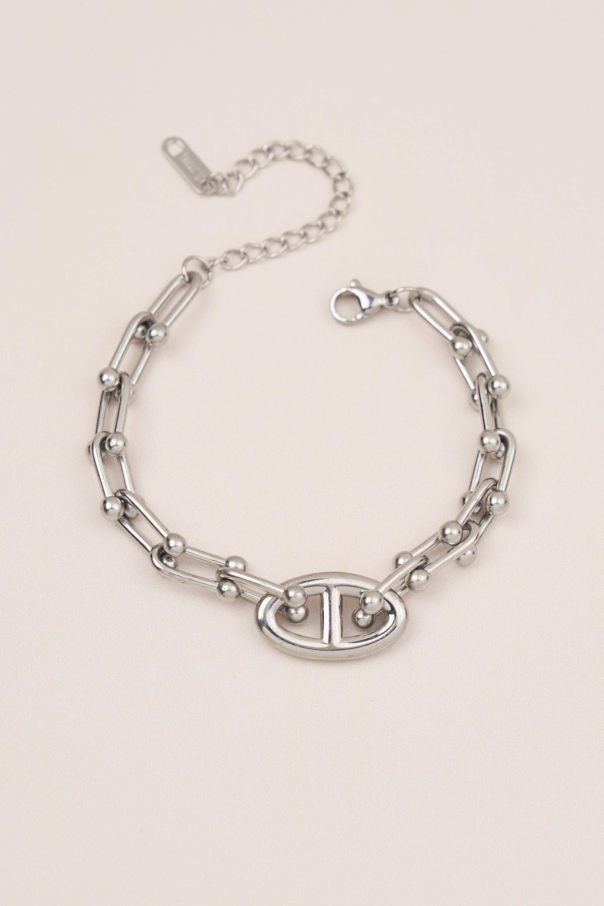 Steel Chain Model Bracelet Silver