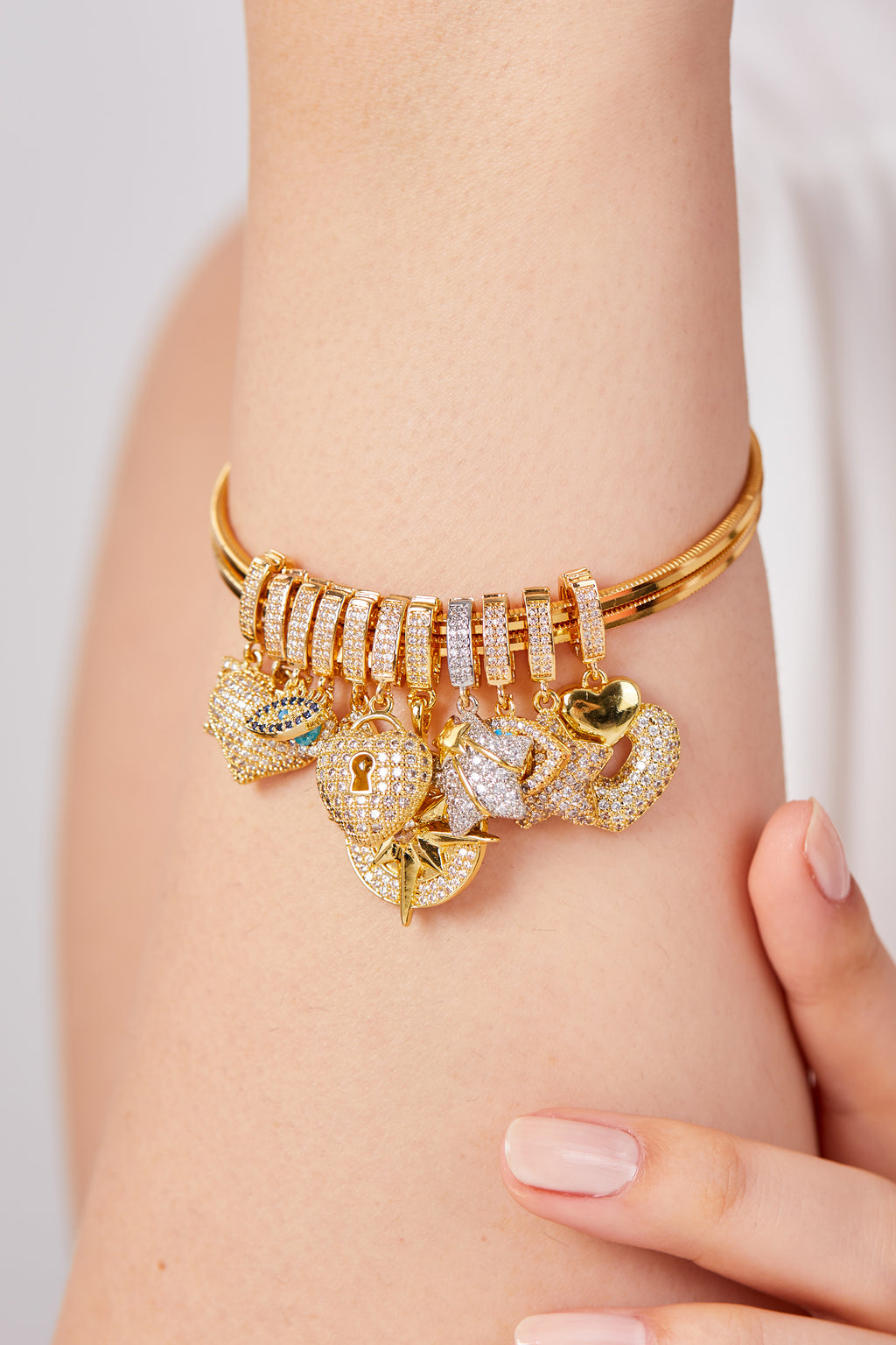 Gold Plated Design Eye Charm