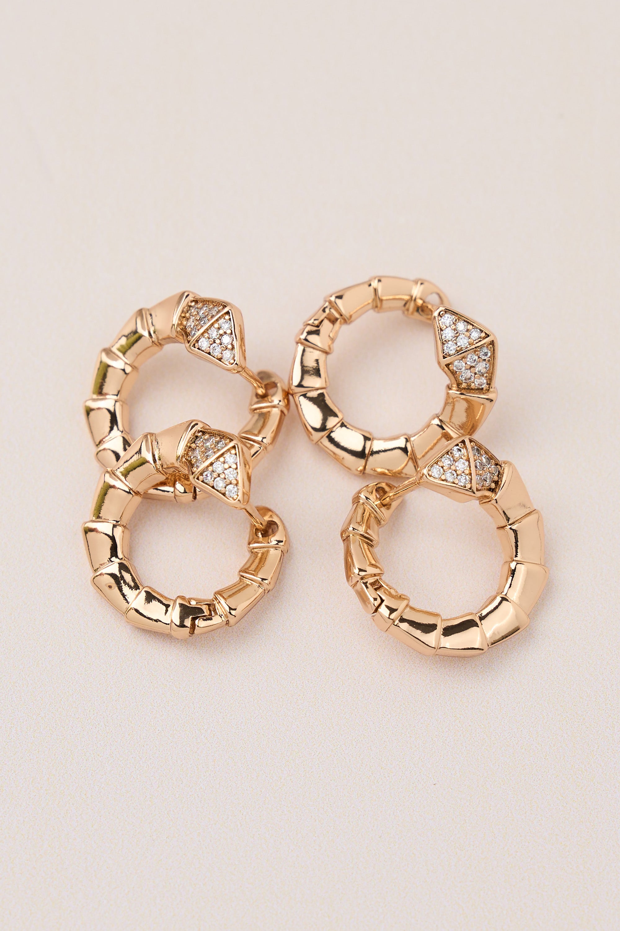 Xuping Snake Earring Rose
