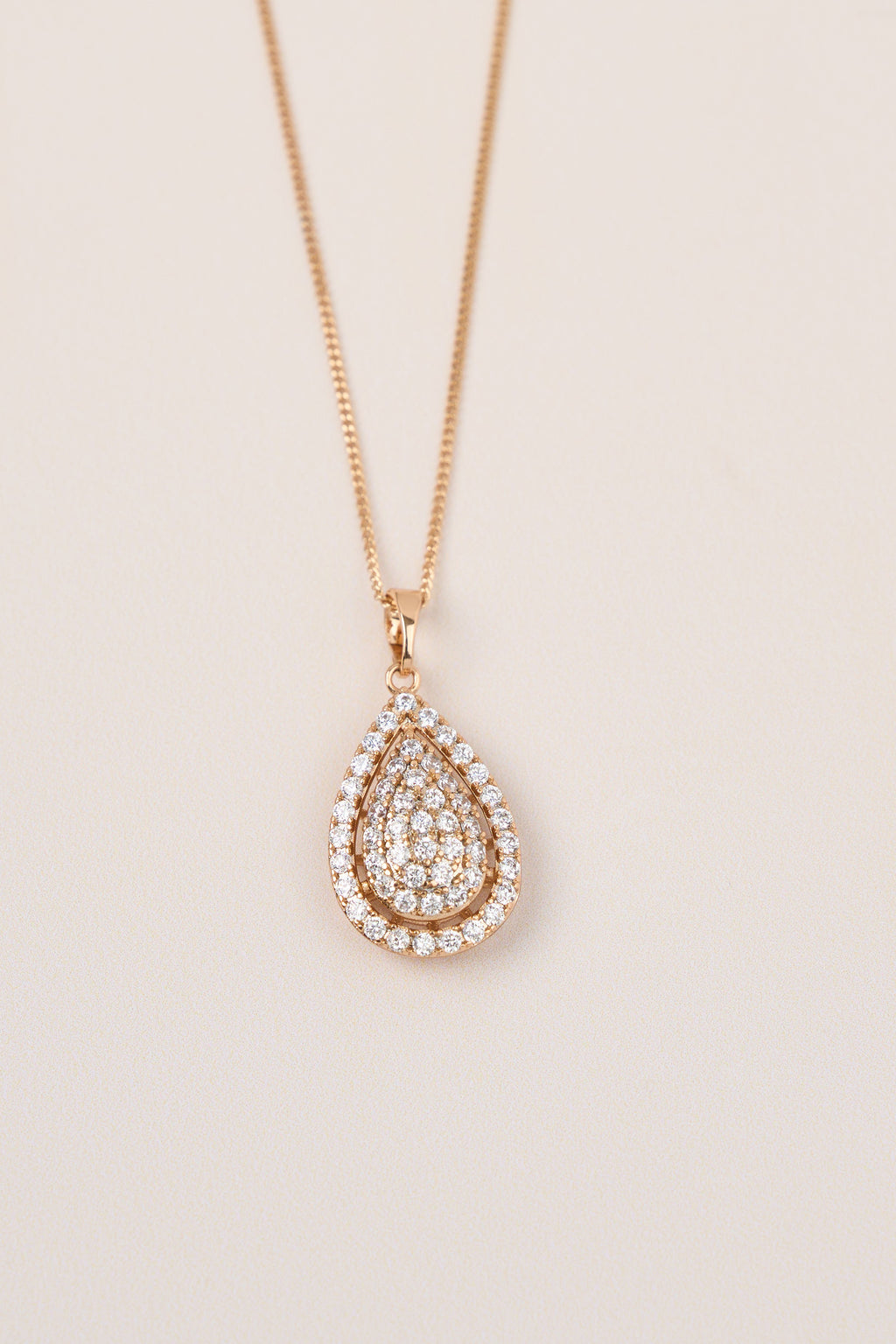 Xuping Diamond Stone Drop Necklace