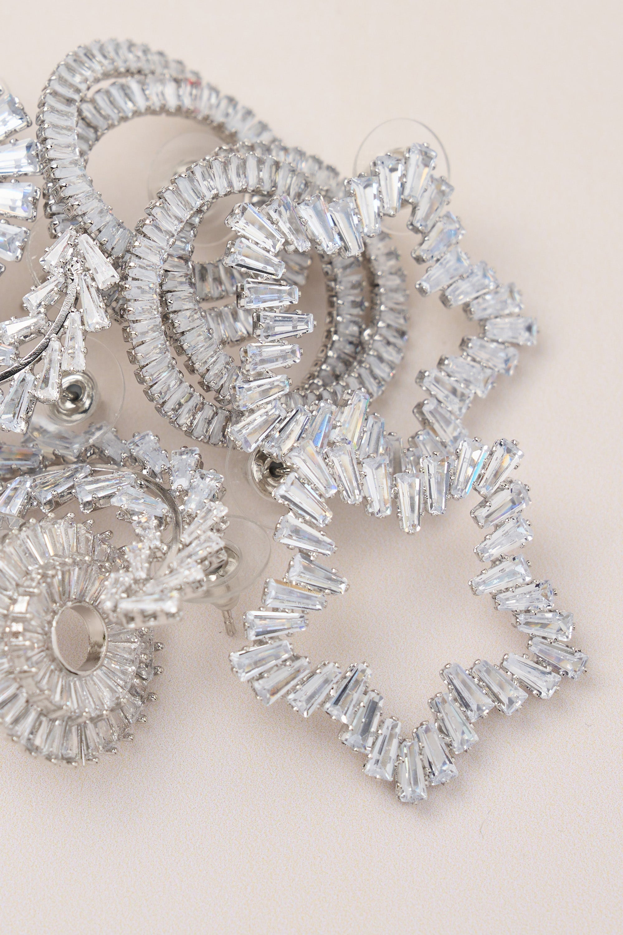 Special Design Star Earrings with Diamond Stones