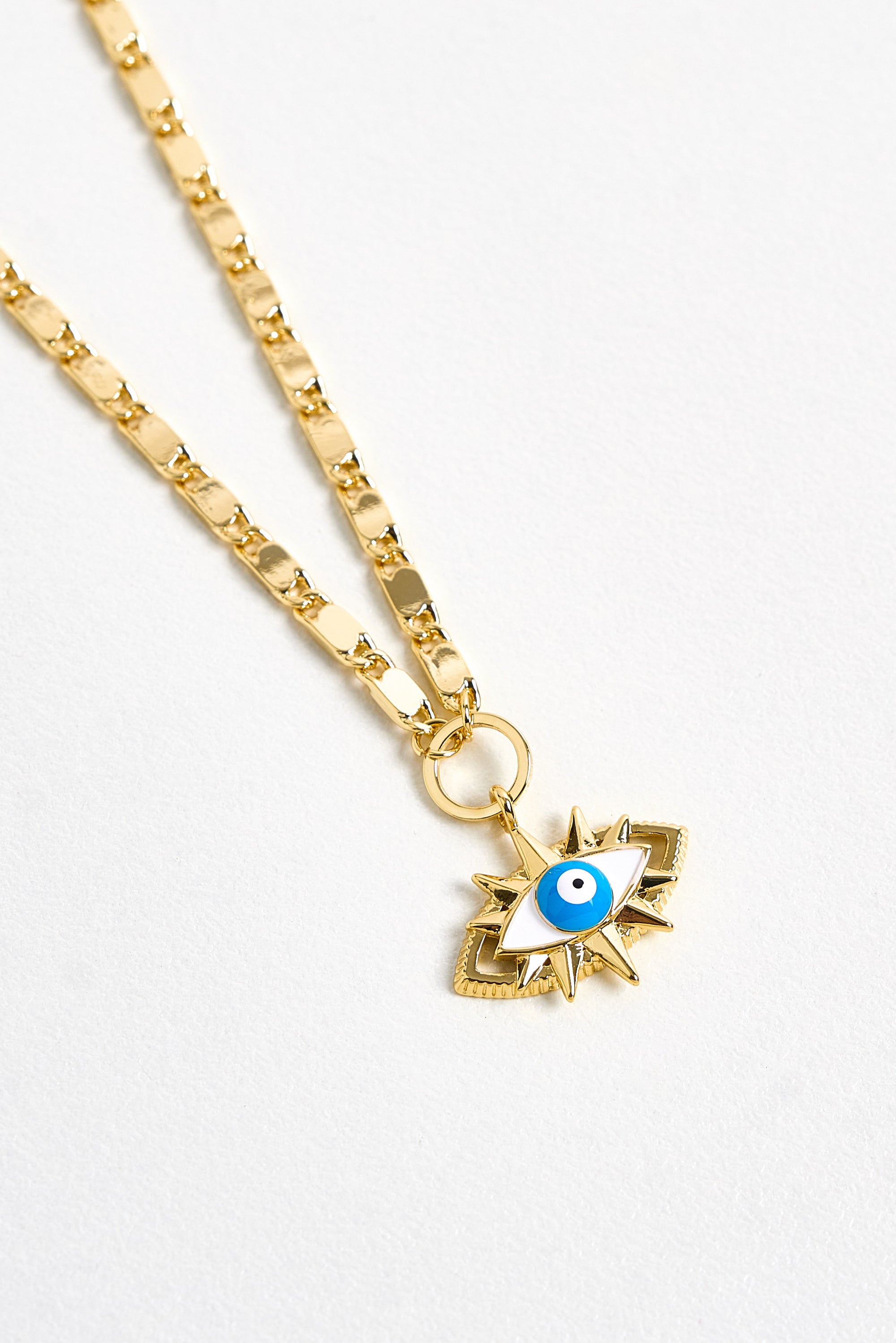 14K Altın Kaplama Nazar Boncuklu Göz Kolye