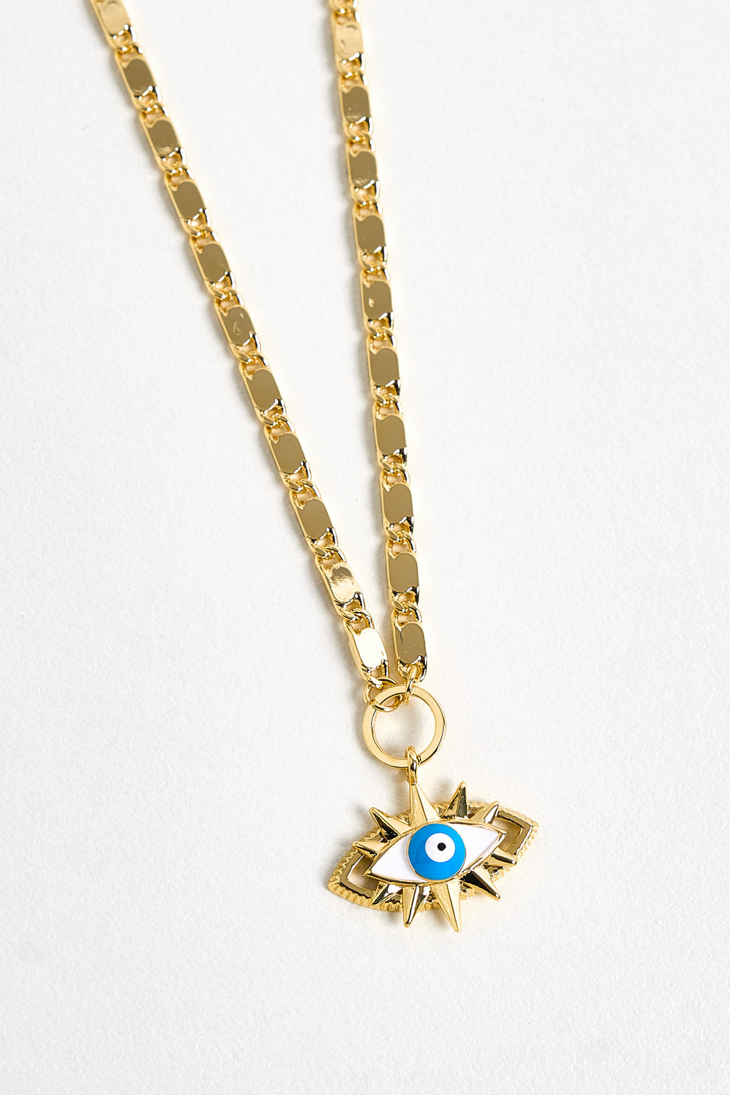 14K Altın Kaplama Nazar Boncuklu Göz Kolye