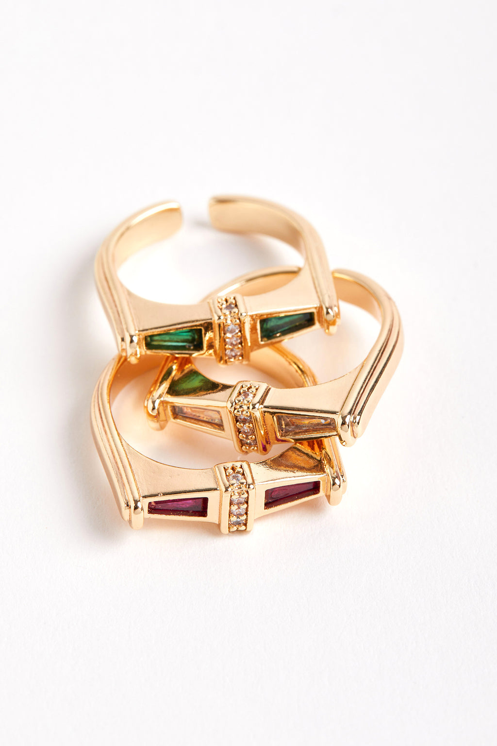 Rhodium Plated Vera Ring Fuchsia