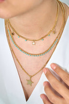 VIP Altın Kaplama Yıldızlı Kolye