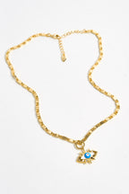 14K Altın Kaplama Nazar Boncuklu Göz Kolye