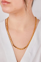 22 Ayar Altın Kaplama Bordür Zincir Kolye