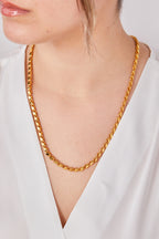 22 Ayar Altın Kaplama Bordür Zincir Kolye