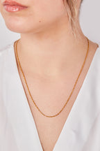 22 Ayar Altın Kaplama Bükümlü Zincir Kolye