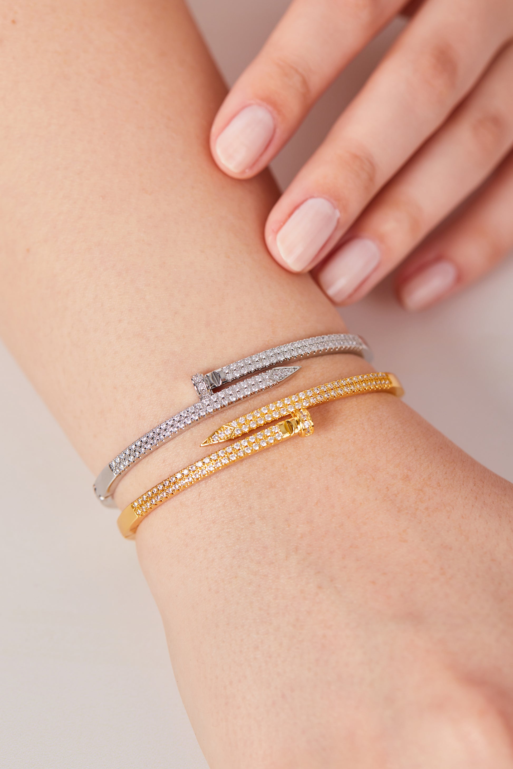 22K Gold Plated Design Studded Handcuff Gold